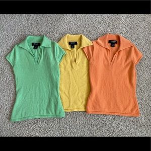 2 Express 100% Cashmere Short Sleeve Sweaters